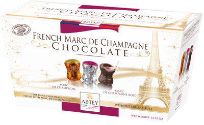 ABTEY CHOCOLATES 440g (Marc de Champagne) dezert (exp.04/2024)