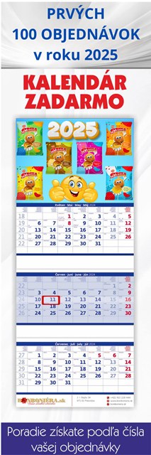 KALENDAR ZADARMO 25 PC