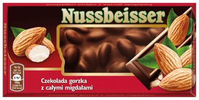 NUSSBEISSER 100g tmavá s mandľami