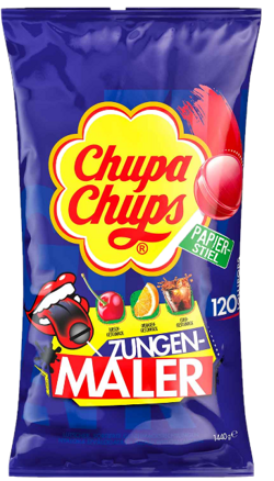 CHUPA CHUPS PAINTER 12g farbiace lízatká (Balenie:120ks 1ks od 0,155eur)