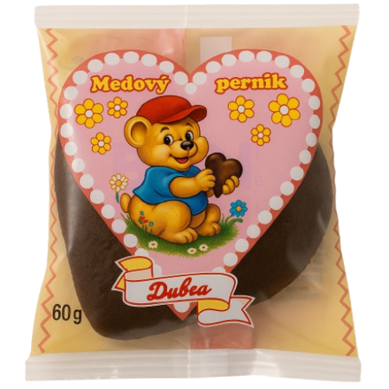 DUBEA SRDIEČKO 60g medový perník DUBEA SRDIEČKO 60g medový perník