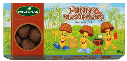 FUNNY MUSHROOMS 60g sušienky s karamelom FUNNY MUSHROOMS 60g sušienky s karamelom