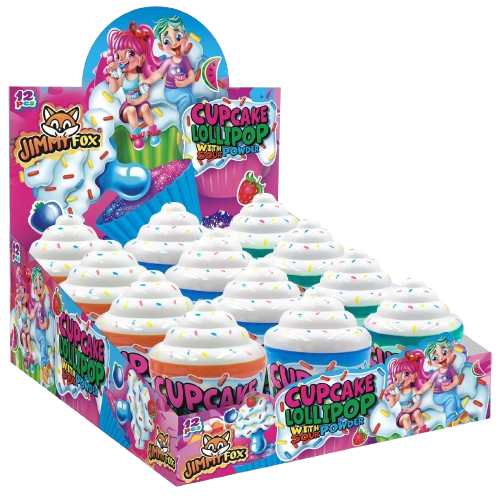 CUPCAKE LOLLIPOPY10g lízatko s práškom(Balenie:12ks 1ks od 0,85eur)