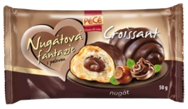 PÉCE NUGÁT/ČOKOLÁDA 50g croissant v poleve